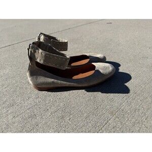 FRYE CARSON ankle Suede Flats Size 7.5 Women Ash Gray Casual Leather